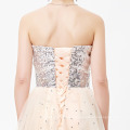 Grace Karin Shining and Bright Strapless Sweetheart Andar Comprimento Apricot Puffy Long Prom Dress CL6109